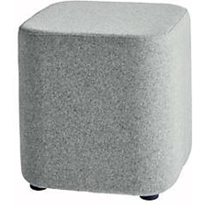 Zitkruk TAPA Round Square, B 450 x D 450 x H 470 mm, bekleding van scheerwol, grijs