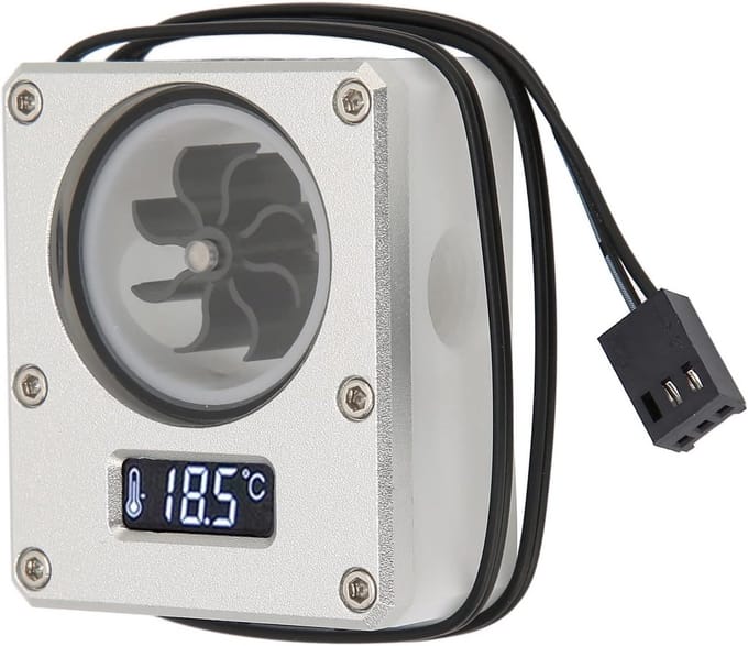 Waterkoeling Flowmeter Indicator met Temperatuurmeting voor PC - 8 Impeller