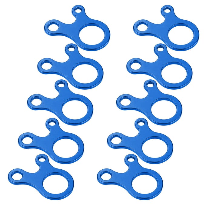 10 pièces 3?Boucle de corde à vent pour cordon de tente à nœud rapide(Bleu) blue