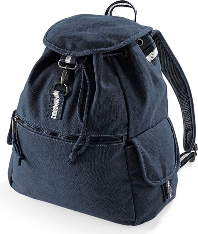 Vintage Navy - Canvas Rugzak- 18 Liter - Blauw