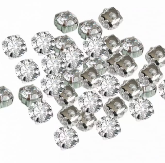 80 Strass Kleding Naai steentjes - 4 mm - Charme Bijoux