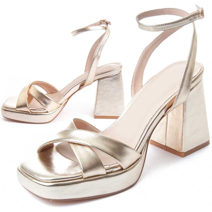 Sandalia De Tacón Para Mujer.  Montevita  Festsand4  88519 40 goud