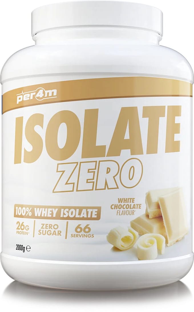 Per4m - ISOLATE ZERO 2kg - White Chocolate - Whey Isolate - Whey Protein - Whey Protein Isolate - Whey - Eiwitpoeder - Eiwitshakes - Eiwitshake - Proteine poeder - Proteine - Protein