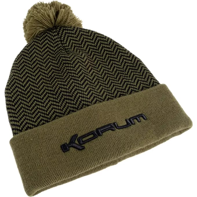 Korum Thermal Beanie Hat Black-Olive