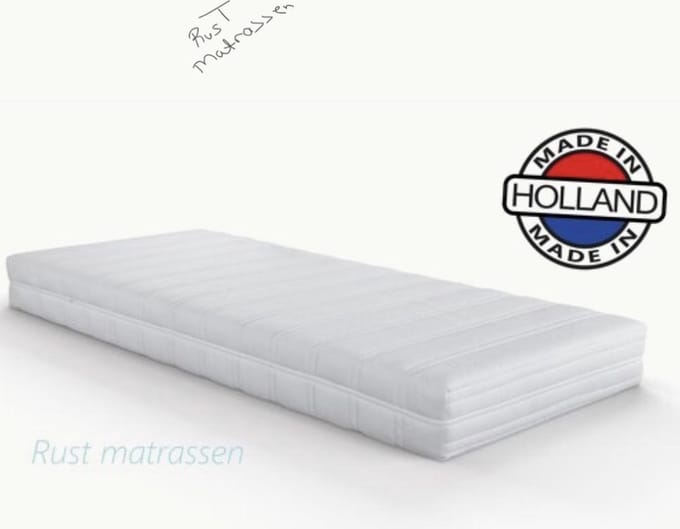 Wiegmatras Polyether - 40x100 x10cm Polyether matras met anti-allergische wasbare Badstof hoes met rits