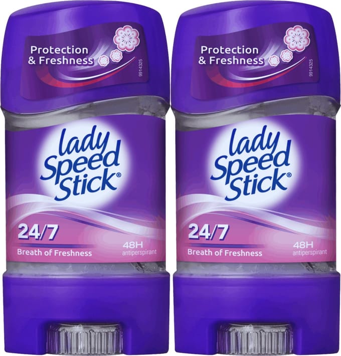 Lady Speed Stick Breath of Freshness Deodorant Vrouw - Deodorant Stick Gel - 48 Uur Bescherming - 2 x 65g