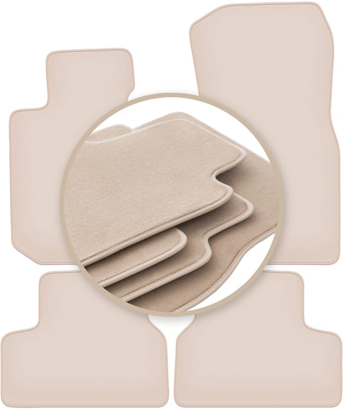 Premium beige vloermatten voor: BMW i4 G26 2021-2022
