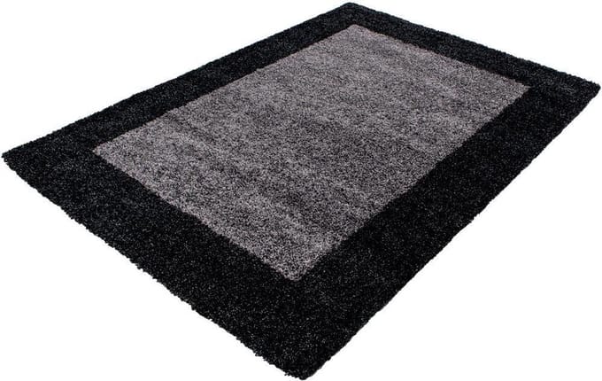 Hoogpolig vloerkleed Life - antraciet  - grijs - 100x200 cm