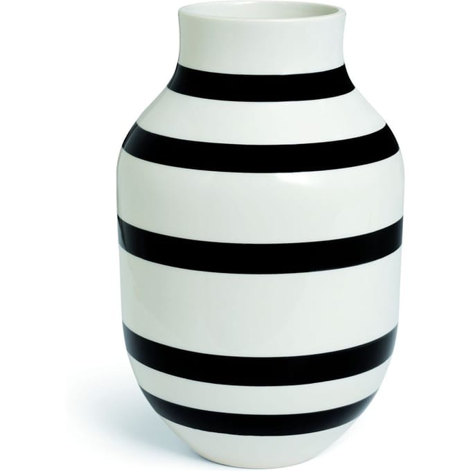 Kähler Design Omaggio Keramiek Vaas - zwart - H 30,5 cm