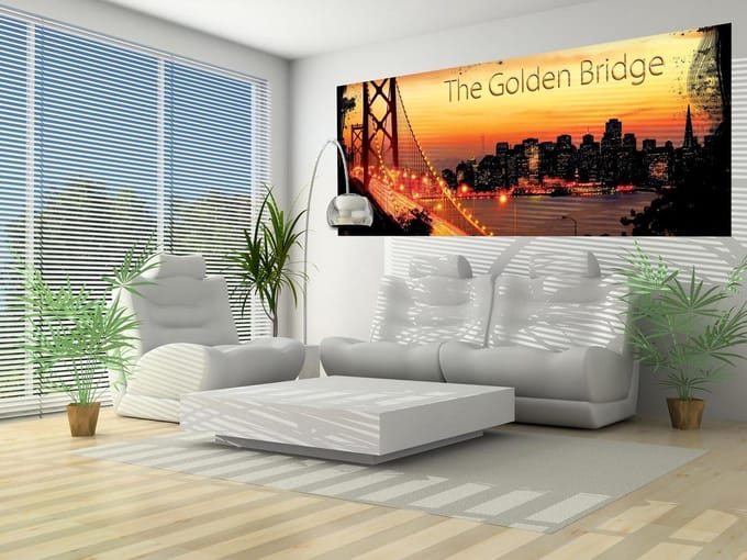 City Skyline Golden Gate Bridge Photo Wallcovering