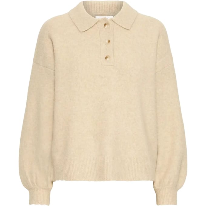 b.young - BYXOMEA SCALLOPED POLO - Dames - Gebreide truien