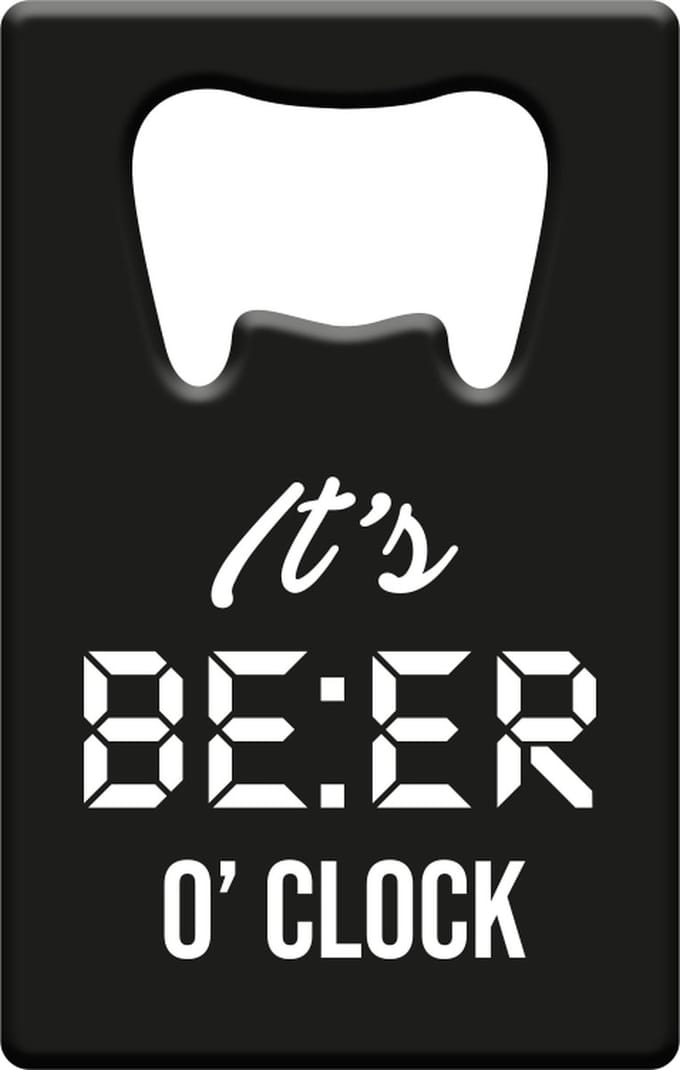 Metal beer opener - Beer o'clock