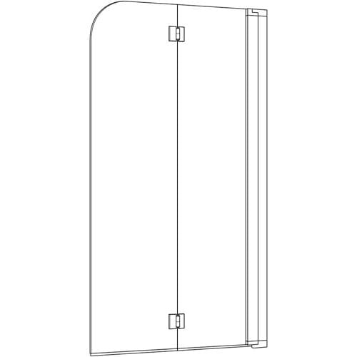 Koralle MyDay folding shower door type BF2A R 132,right opening