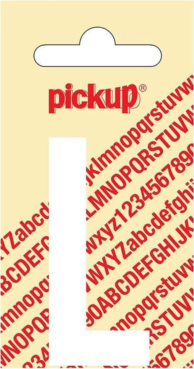 Pickup plakletter Nobel 60 mm wit L - 31012060L