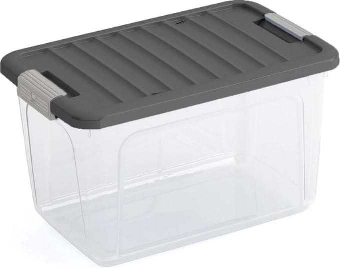 KIS W Opbergbox S met deksel - 15L - 37,5x25x23cm - Transparant