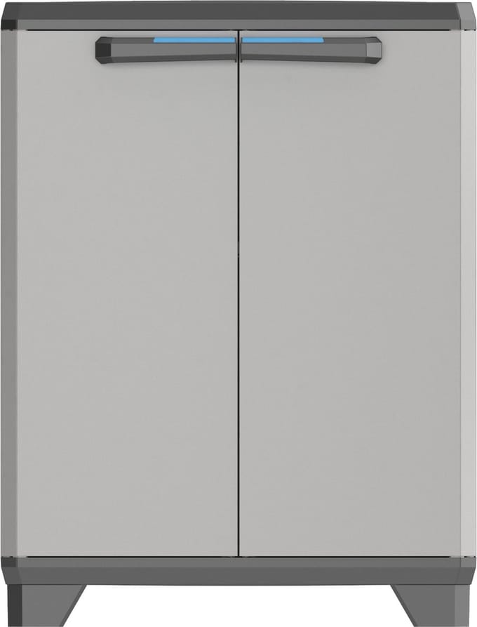 Keter Linear Opbergkast laag - 1 plank- 39x68x90cm - Zwart/Grijs