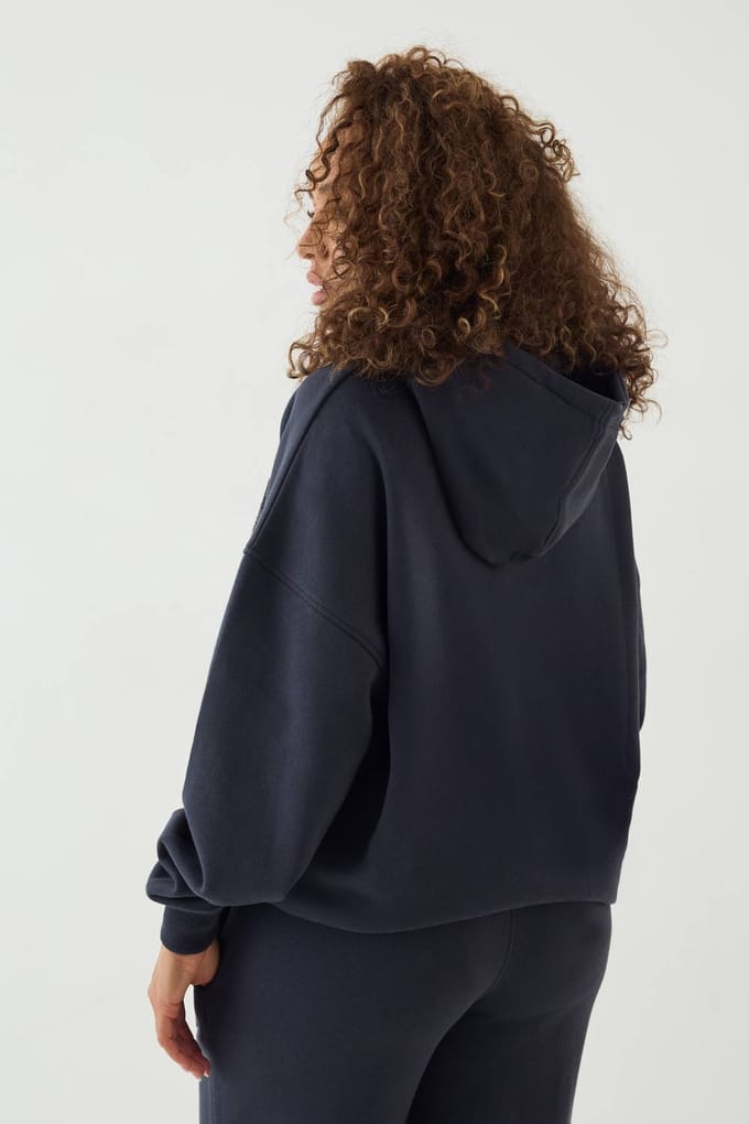 Dames Dsgn Studio Badstof Applique Oversized Hoodie | Midnight Blue | Maat: Medium
