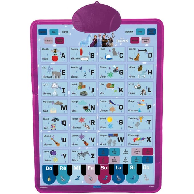 Frozen Tweetalige Sprekende Educatieve Poster - EN/FR