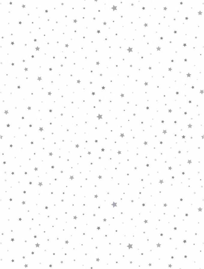 Duni - Kerst tafellaken/tafelkleed - 138x220 cm - papier - wit -sterren - rechthoekig