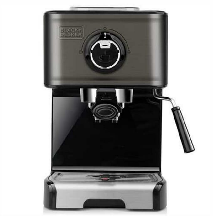 espressomachine 15 bars grijs - black+decker - bxco1200e