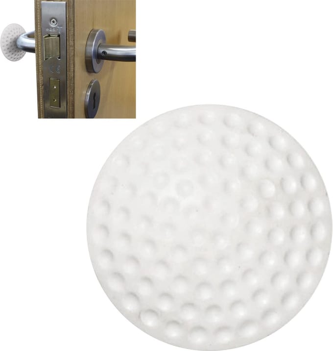 Deurbeschermers - Deurklink buffers - Deurstopper - Muurbeschermer - Zelfklevend - 2 stuks - Wit - Diameter 5 cm