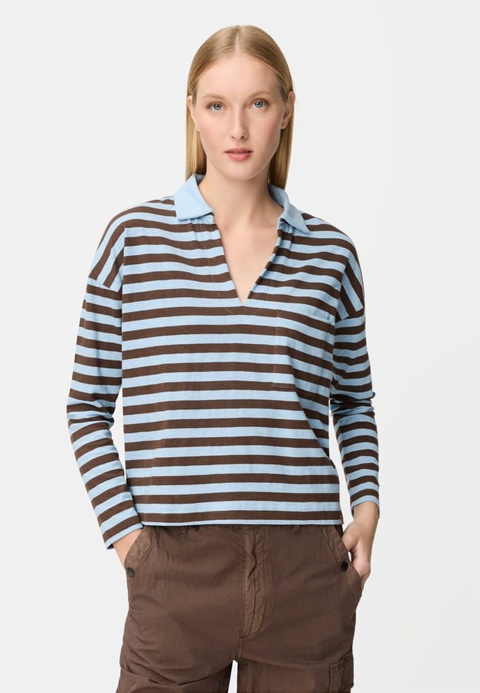 camel active Longsleeve met borstzak - Maat - Bruinwomenswear-S