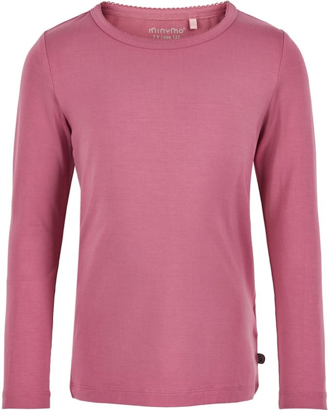 Minymo kinderblouse met lange mouwen, Heather Rose