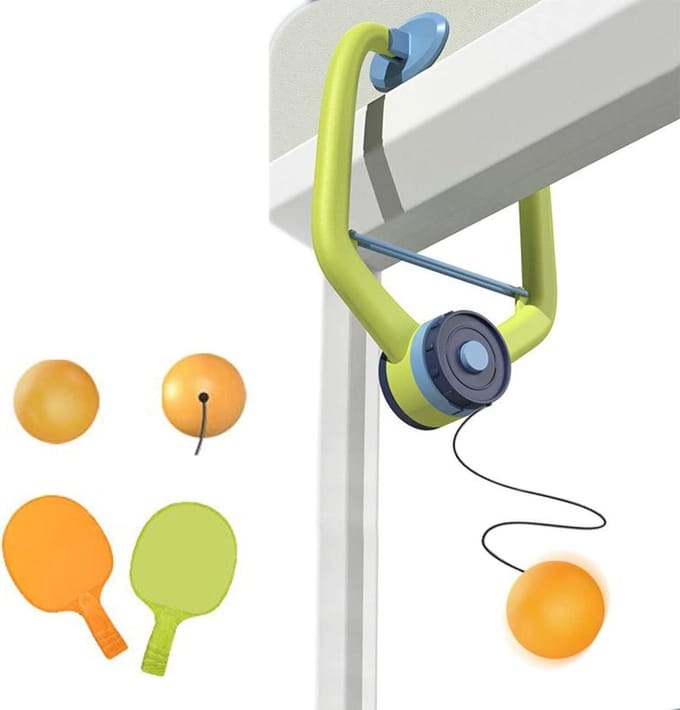 Tafeltennis Rebound - Pingpong Trainer - Zelf Training - Hangend Draagbaar - 1000 Gram - OneColor