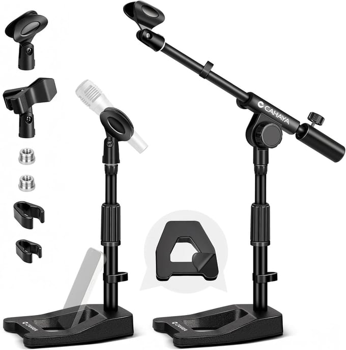 Desktop Microfoonstandaard - Microfoonarm Standaard - Opnemen Muziek - Sterk Draagvermogen - 4000 g - Zwart