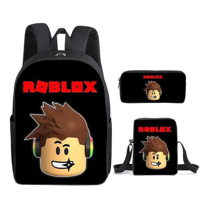 Roblox Student Schooltas Basisschool en Middelbare School Rugzak Modetrend Rugzak Drie Delig Set Backpack