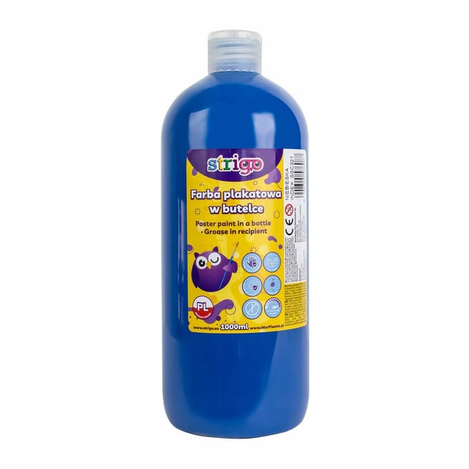 Strigo Plakkaatverf 1000ml Blauw - Hoge kwaliteit