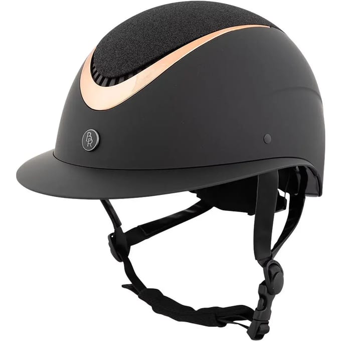 BR Rijhelm Theta Plus Painted Glitter Zwart/Rosegoud - S