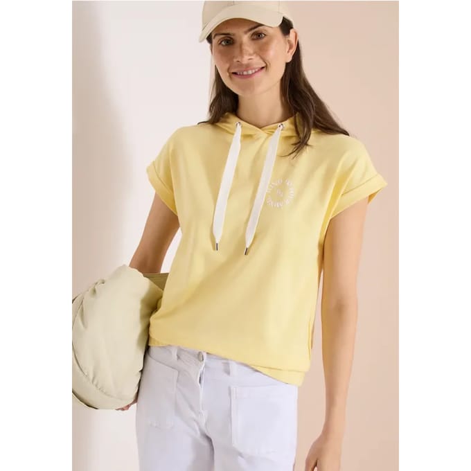 Shirt met capuchon en printdetail