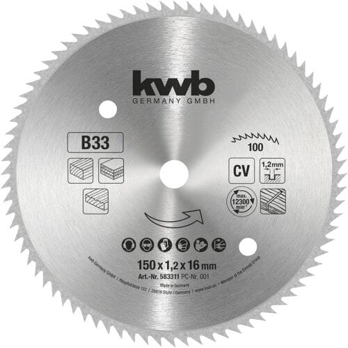 kwb 583311 Cirkelzaagblad 150 x 16 mm 1 stuk(s)
