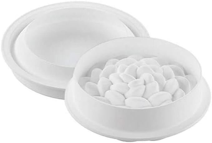 Bakvorm Bloem - Taartvorm Siliconen - Taarten Bakken - Met Decoratie - 600 ml - Transparant