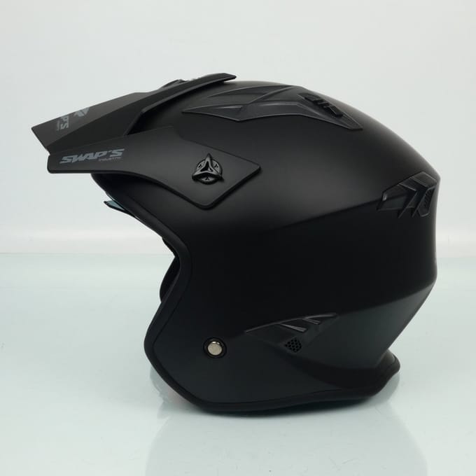 Helm Swaps Trooper S769 mat zwart voor motor trial quad Maat S 55-56cm Nieuw