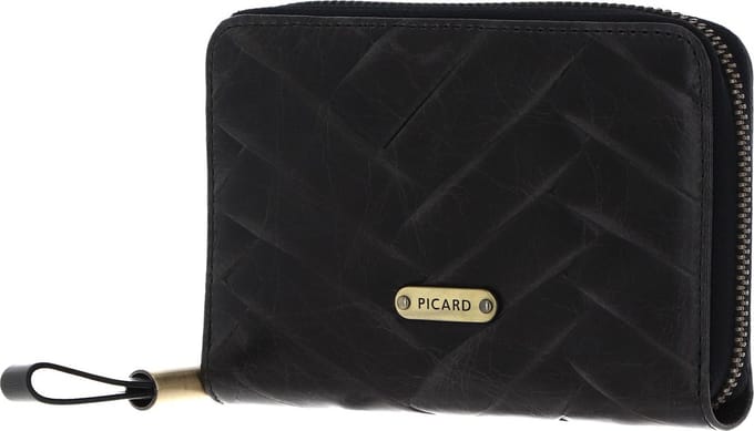 PICARD Portemonnee Basket 1 Zip Around Wallet Black Zwart