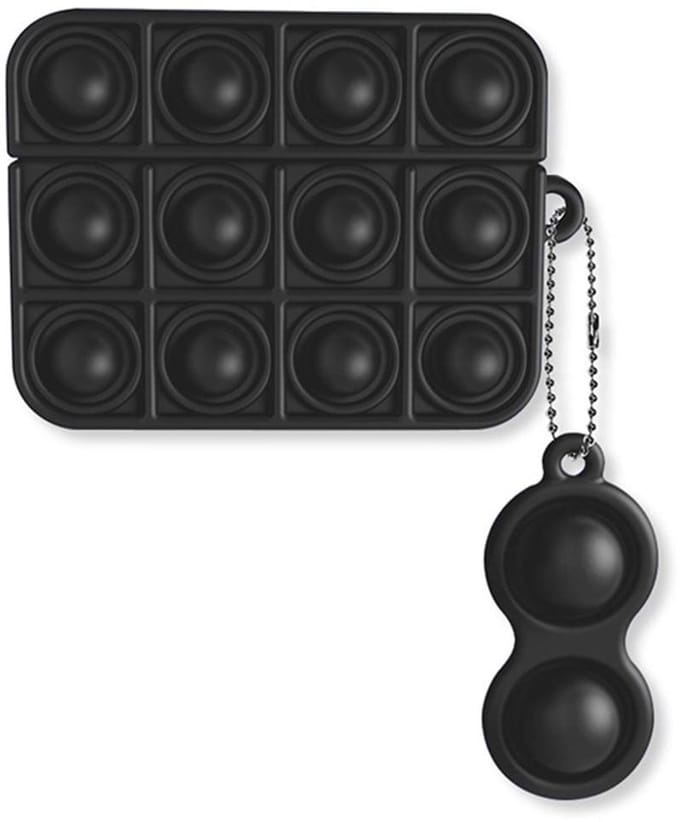 AirPods Pro case - siliconen - zwart - met musketon haakje