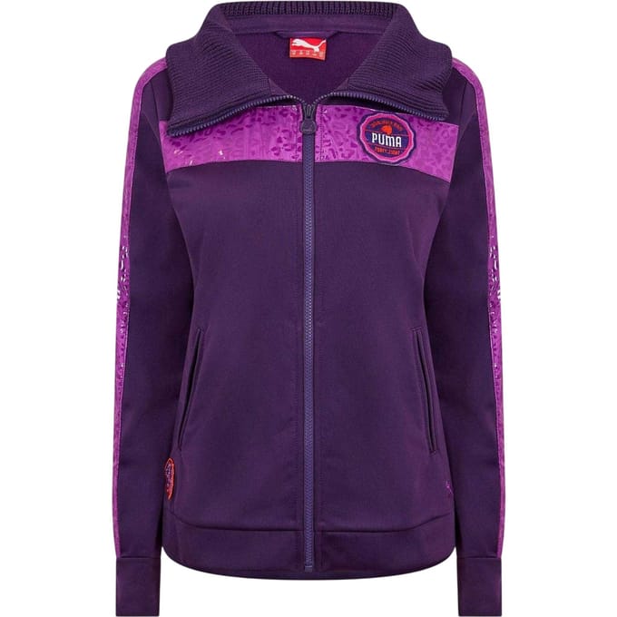 Puma Dames-trainingsjack met dierenprint (Paars)