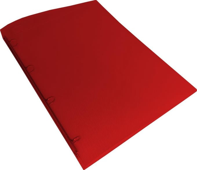 20x EXXO-HFP #22446 FLEXY Ringband - A4 4-O Rings 16mm - Robijn rood