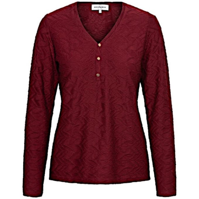 &Co Woman &co women top lonneke jaquard wine red