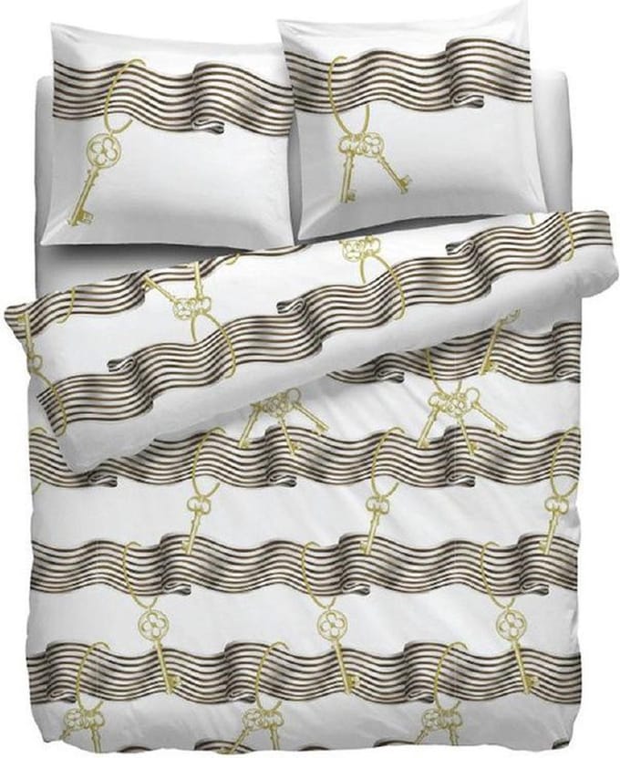 HNL Refined Dekbedovertrek Marcus - Eenpersoons - 135x200 + 80x80 cm - Offwhite
