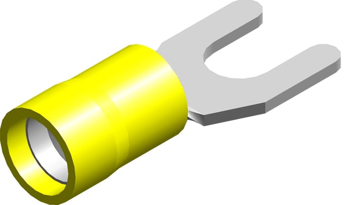 M6 Gele Vork Terminal 4.0-6.0mm² PVC Geïsoleerd - CE020304 [100 Stuks]