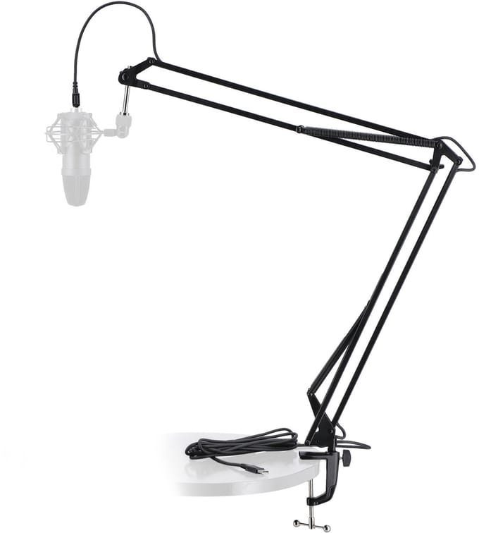 Microfoonstatief voor USB-microfoons - Incl. USB-kabel - Innox IVA 08 - Zwart