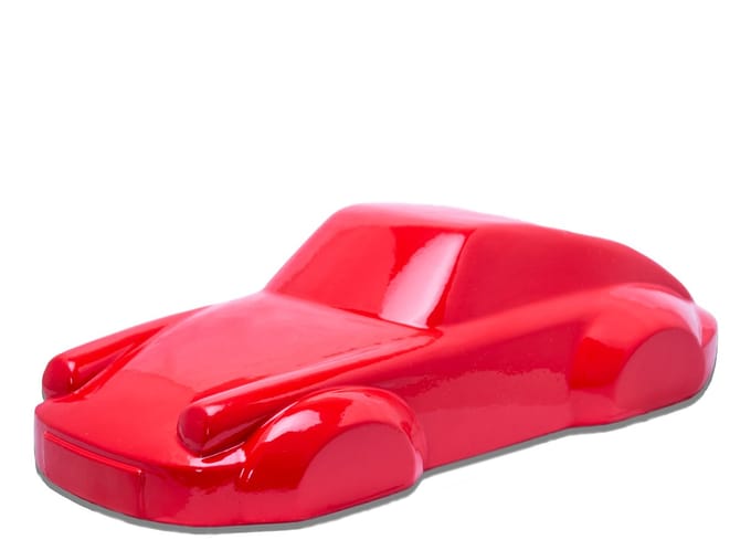 Sculptuur van Porsche 911 rood 964 1:12