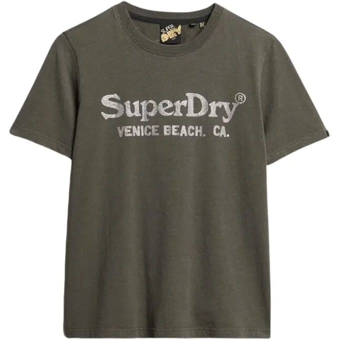 Superdry METALLIC VENUE RELAXED TEE Dames - Maat S