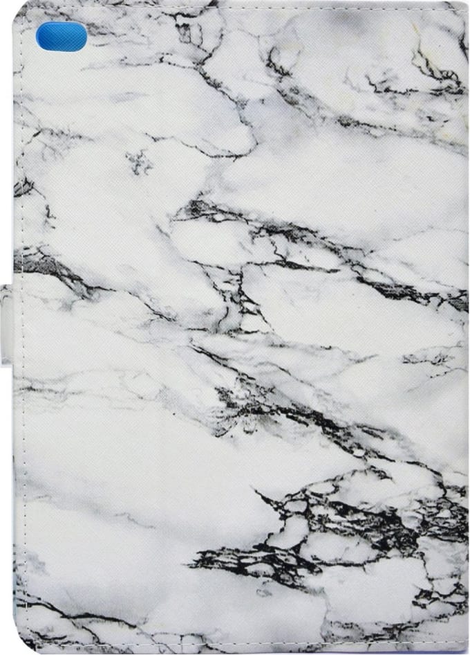 Peachy Marmer hoes marble case geschikt voor iPad 2017 2018 - Wit Grijs