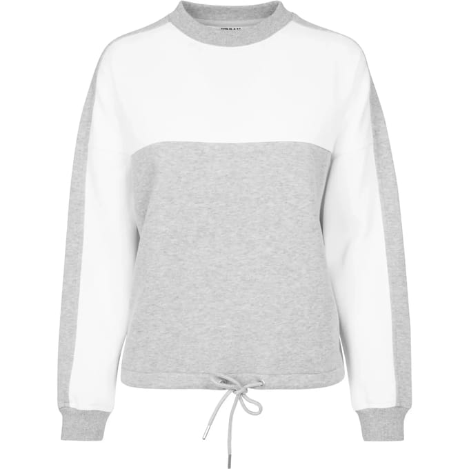 Urban Classics - OVersize 2-Tone Stripe Crew Sweater/trui - S - Grijs