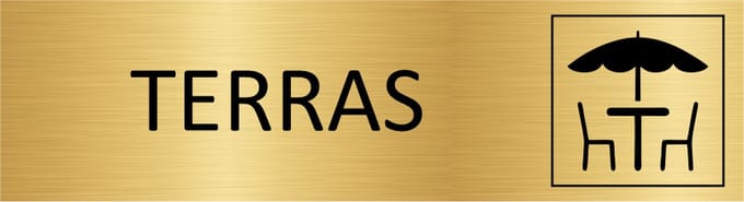 CombiCraft deurbordje Terras in goud met tape - 165 x 45 mm