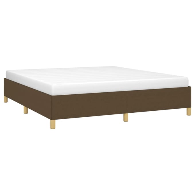 vidaXL - Boxspring - bed - stof - donkerbruin - 160x200 - cm